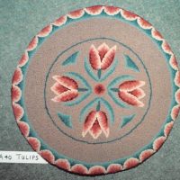 Tulip, Joan Moshimer Studio presents Anita Allen Pattern, 15" round, A 40