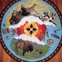 Buffalo Round M416 Pattern by Joan Moshimer, 54" round