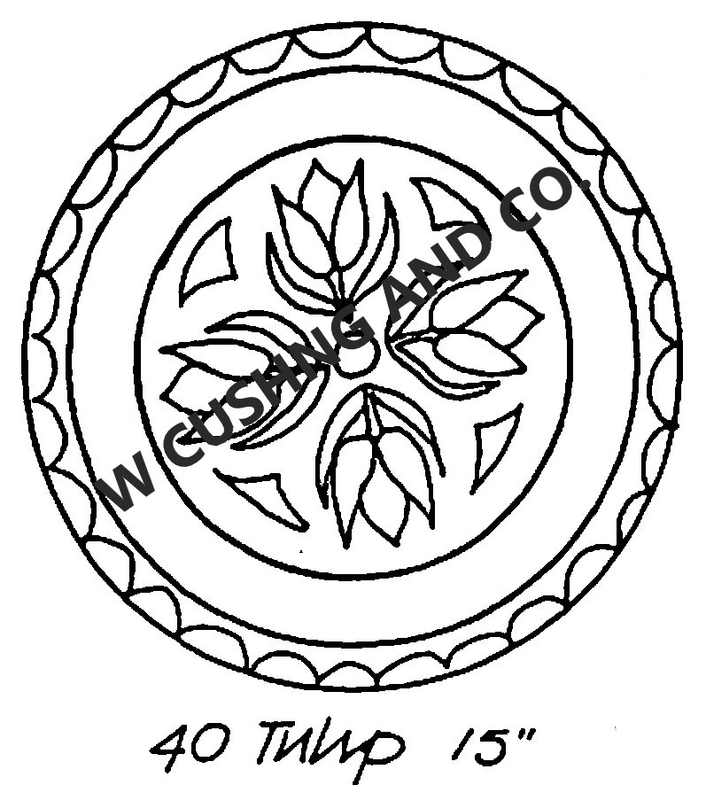 Tulip, Joan Moshimer Studio presents Anita Allen Pattern, 15" round, A 40 - Image 2