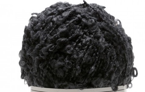 Curly Boucle Yarn Fabulous Black to Hook with!