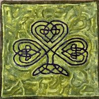 Celtic Shamrock Pillow - Celtic Heritage Series - pattern by P is for Primitive, 18 x 18