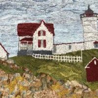 The Nubble Lighthouse "on the rocks" 24 x 32, P is for Primitive