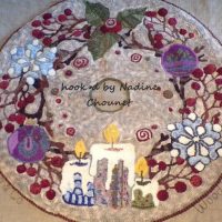 Woodland Wreath Table Topper Large, 35" round by P is for Primitive