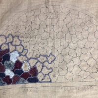 Broken Glass, 24 x 38 Half Round, from Joan Moshimer's Studio