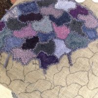 Broken Glass, 30" round, from Joan Moshimer's Studio