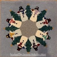 Circle of Snowmen, 32 1/4" x 32 1/4"square, M 440 by Joan Moshimer