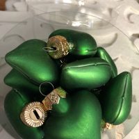 Ornaments Deck Your Feather Tree Tub of Mini Hearts Matte Green!