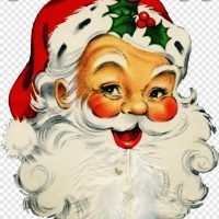 Vintage Santa Pattern, Wonderful and Whimsical, 18" x 18", P is for Primitive