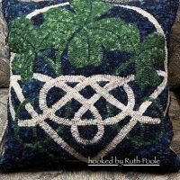 Celtic Basket of Shamrocks - Celtic Heritage Series - pattern by P is for Primitive, 18 x 18