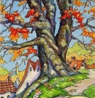 Autumn Tree based on the artwork of Alida Akers, 18 x 28