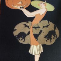 Ready For The Costume Ball, 22 x 28, Vintage Postcard Pattern From Joan Moshimer's Studio