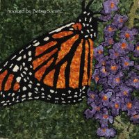 Monarch Magic--Flower Power Series, by P is for Primitive, 18" x 18"