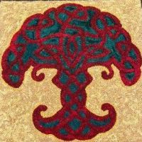 Celtic Tree #2 - Celtic Heritage Series - P is for Primitive Pattern, 18 x 18