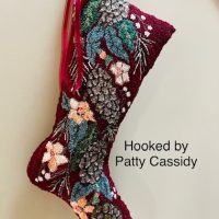 Woodland Garland Stocking Pattern, P is for Primitive, 28 x 14