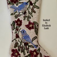 Woodland Bluebird Stocking, P is for Primitive, 28 x 14