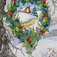 Wrapped in Love based on the artwork of Alida Akers, 18"x 30"