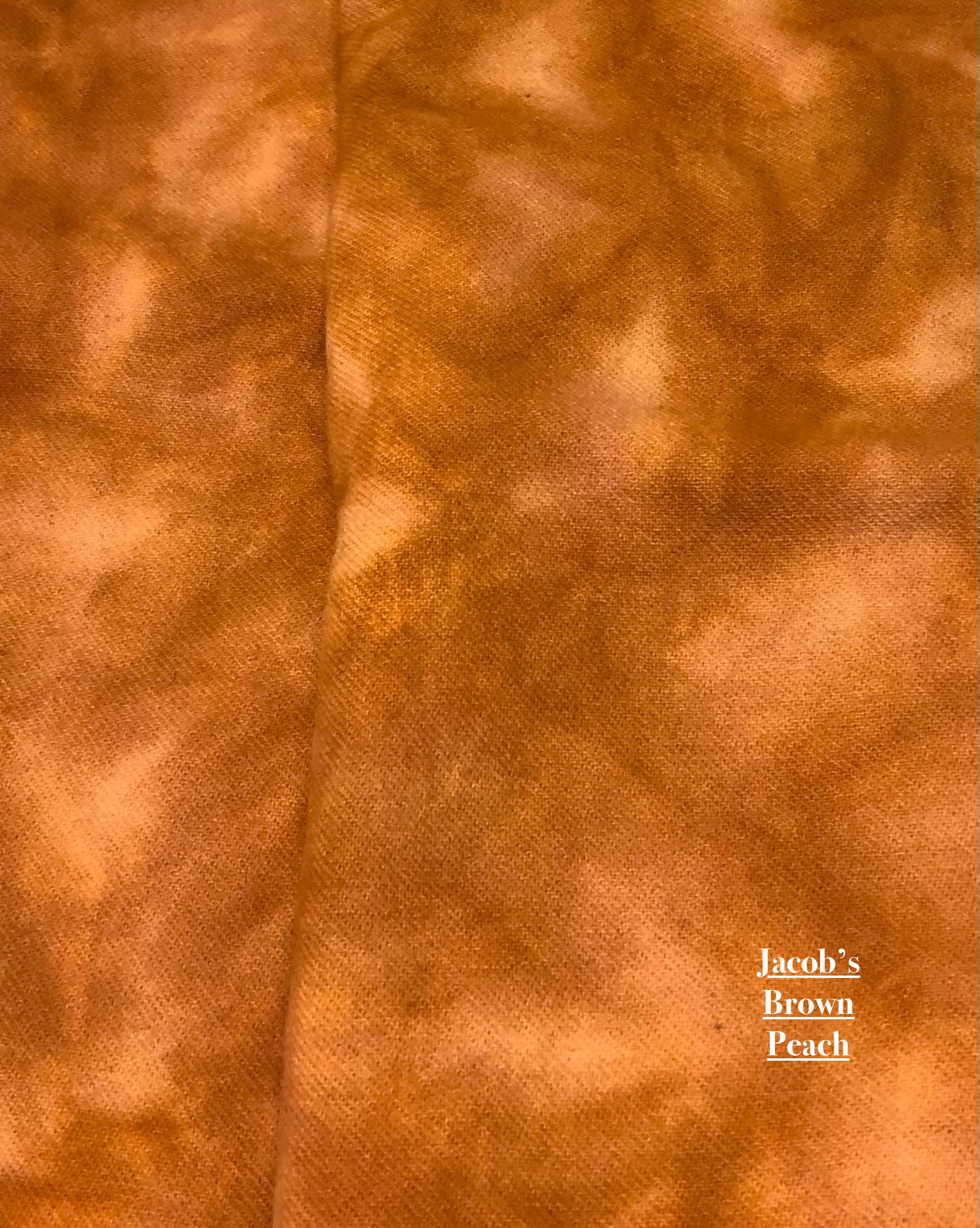Hand Dyed Wool - Jacob's Brown Peach
