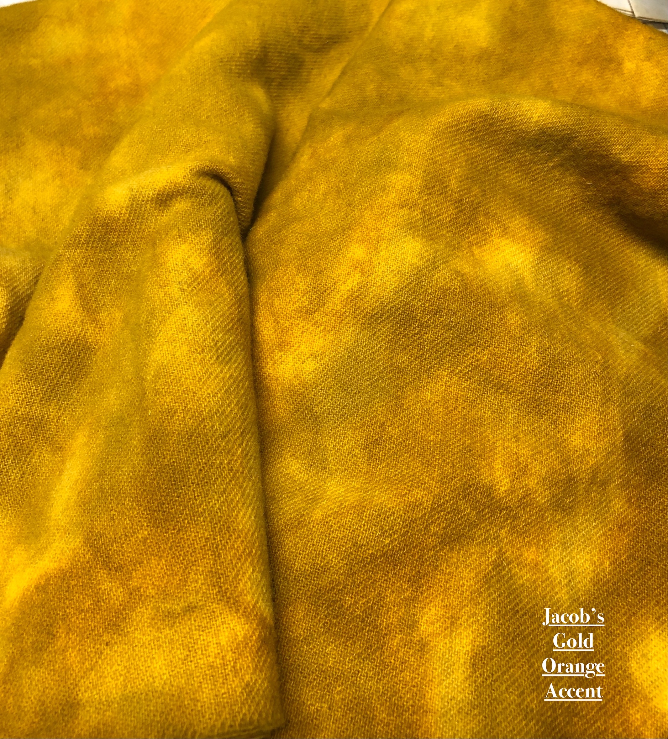 Hand Dyed Wool - Jacob's Gold Orange Accent