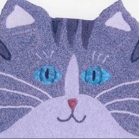 Little Kitty, Pattern by Cactus Needle, 10" X 13 3/4"