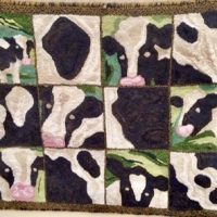Cow Quilt, Pattern by Cactus Needle, 22" X 29 1/2”