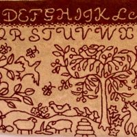 Heartland Sampler, Pattern by Cactus Needle, 23 1/2" X 39 1/2”