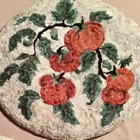 Tomatoes Chair Seat, From Joan Moshimer's Studio, 15 " round, MCS 218