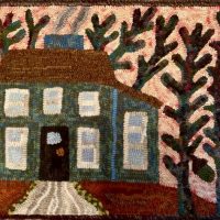 Acorn Cottage, Pattern by Cactus Needle, 15 1/4” X 27”