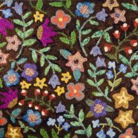 Blanket of Flowers, Pattern by Cactus Needle, 27 3/4" x 41"