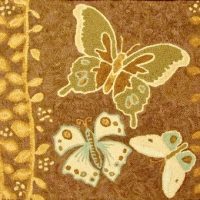 Butterflies and Vines, Pattern by Cactus Needle, 23 1/2" X 30"