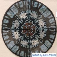 Barnyard Kaleidoscope, Pattern by Cactus Needle, 32" Round