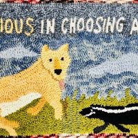 Choosing a Friend, Pattern by Cactus Needle, 29” X 13 1/2”