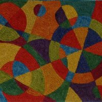 Color Wheel Explosion, Pattern by Cactus Needle, 24" X 18"