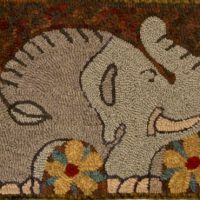 Elephant Half Round, Pattern by Cactus Needle, 18" X 14 1/2”