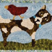 Friendship Dog, Pattern by Cactus Needle, 8 1/2” X 12”