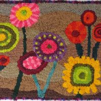 Giant Wild Flowers, Pattern by Cactus Needle, 23 3/4" X 17 3/4"