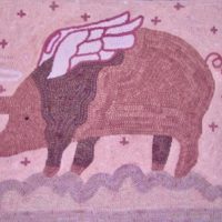 Hog Heaven, Pattern by Cactus Needle, 24" X 32”