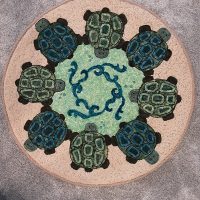 Turtle Round, Pattern by Cactus Needle, 36" round