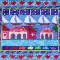 Key West Sampler, Pattern by Cactus Needle, 16" X 20”