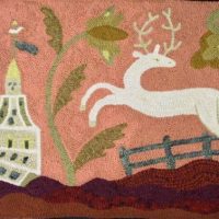 Kirche Mit Hirsch, Pattern by Cactus Needle, 20 1/4" X 31 3/8”
