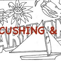 Maryland, Vintage State Postcard, Pattern by Cactus Needle, 17" x 30"