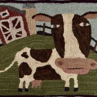 Milk Cow, Pattern by Cactus Needle, 21” X 17 1/4”