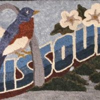 Missouri, Vintage State Postcard, Pattern by Cactus Needle, 17" x 30"