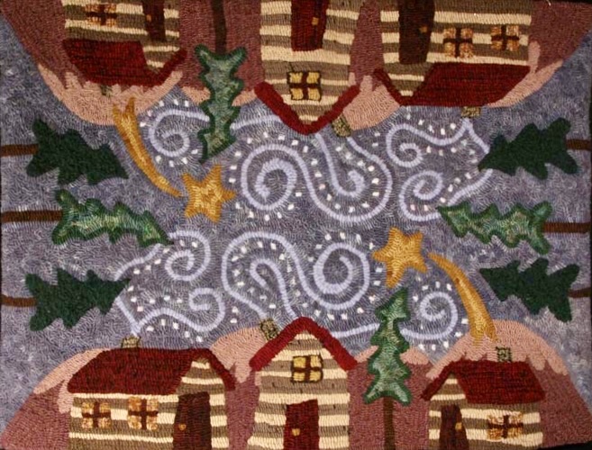 Mountain Homes, Pattern by Cactus Needle, 31" X 41"