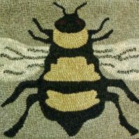 Napolean's Bee, Pattern by Cactus Needle, 16 1/4" X 12"