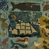 Ocean Commotion, Pattern by Cactus Needle, 26 1/2” X 29 1/2”