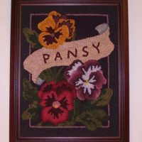 Pansy Seed Packet, Pattern by Cactus Needle, 17" X 12.5"