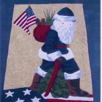 Patriotic Santa, Holiday Pattern by Cactus Needle, 28" X 40"
