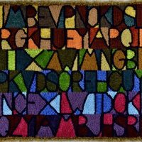 Paul Klee's Alphabet, Pattern by Cactus Needle, 18 3/4" x 25”