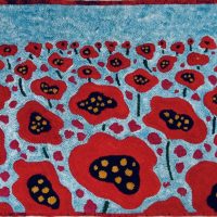 Poppies, Pattern by Cactus Needle, 25" x 33 1/8"
