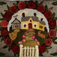 Posey Cottage, Pattern by Cactus Needle, 31” X 23”